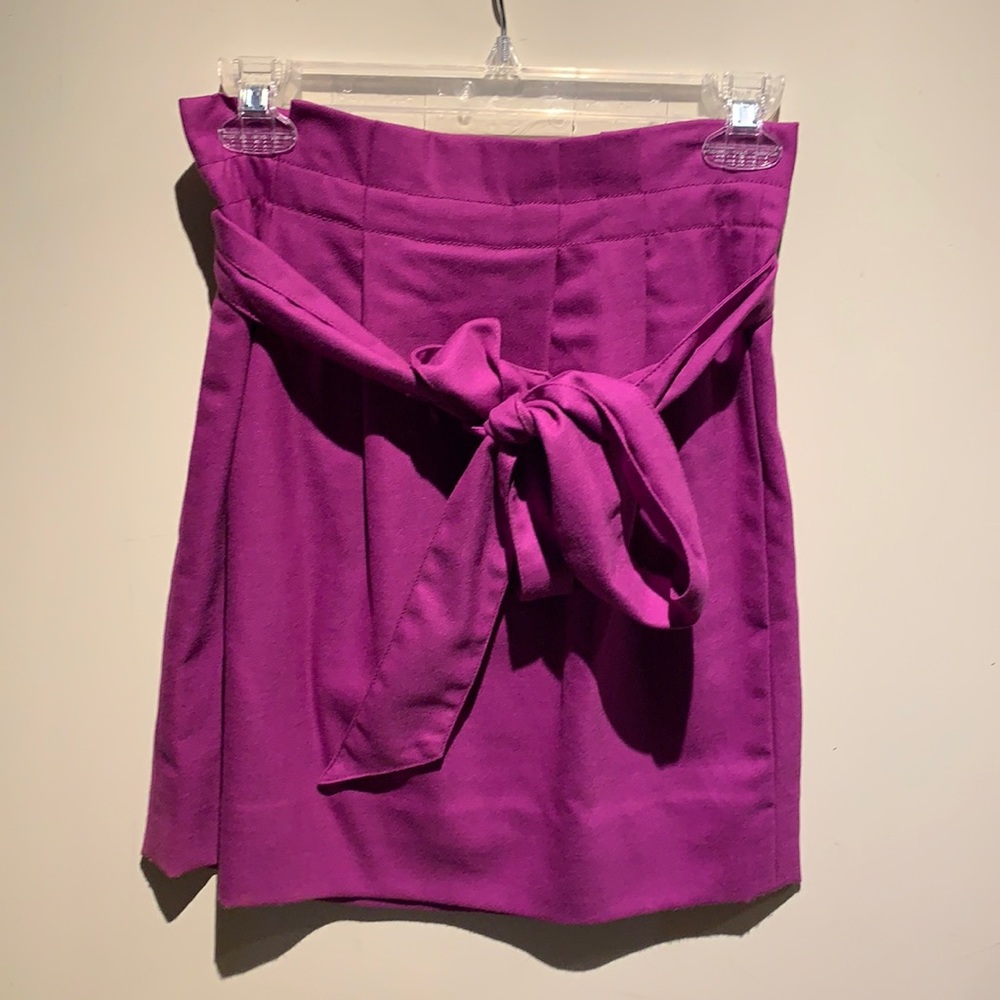 J Crew women’s size 00 skirt purple tie front bow